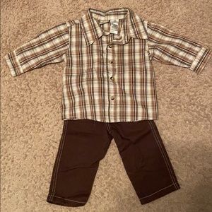Button down top and matching pant set